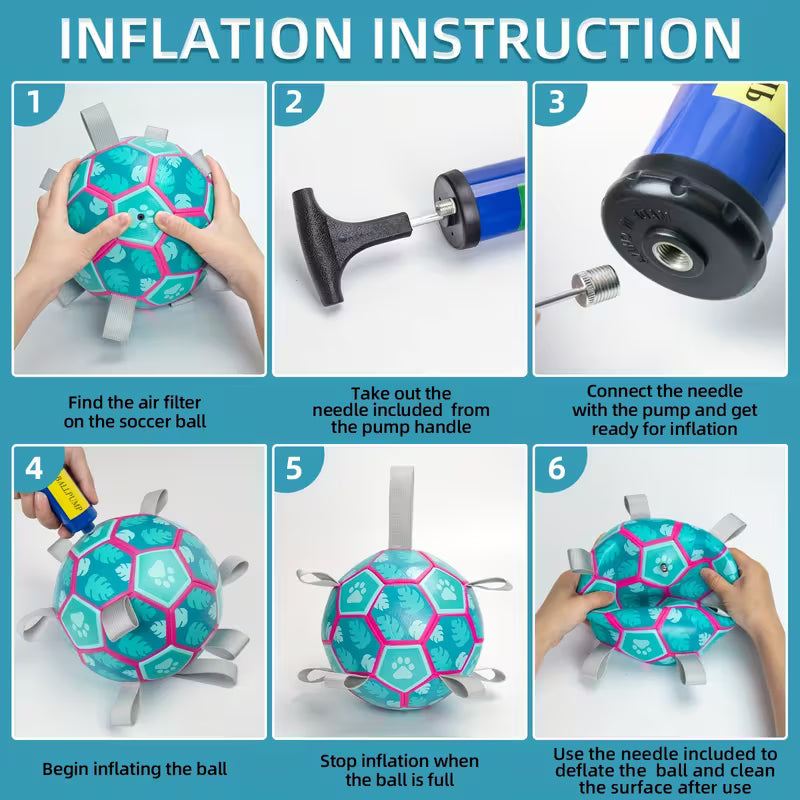 Inflatable Rubber Dog Soccer Ball