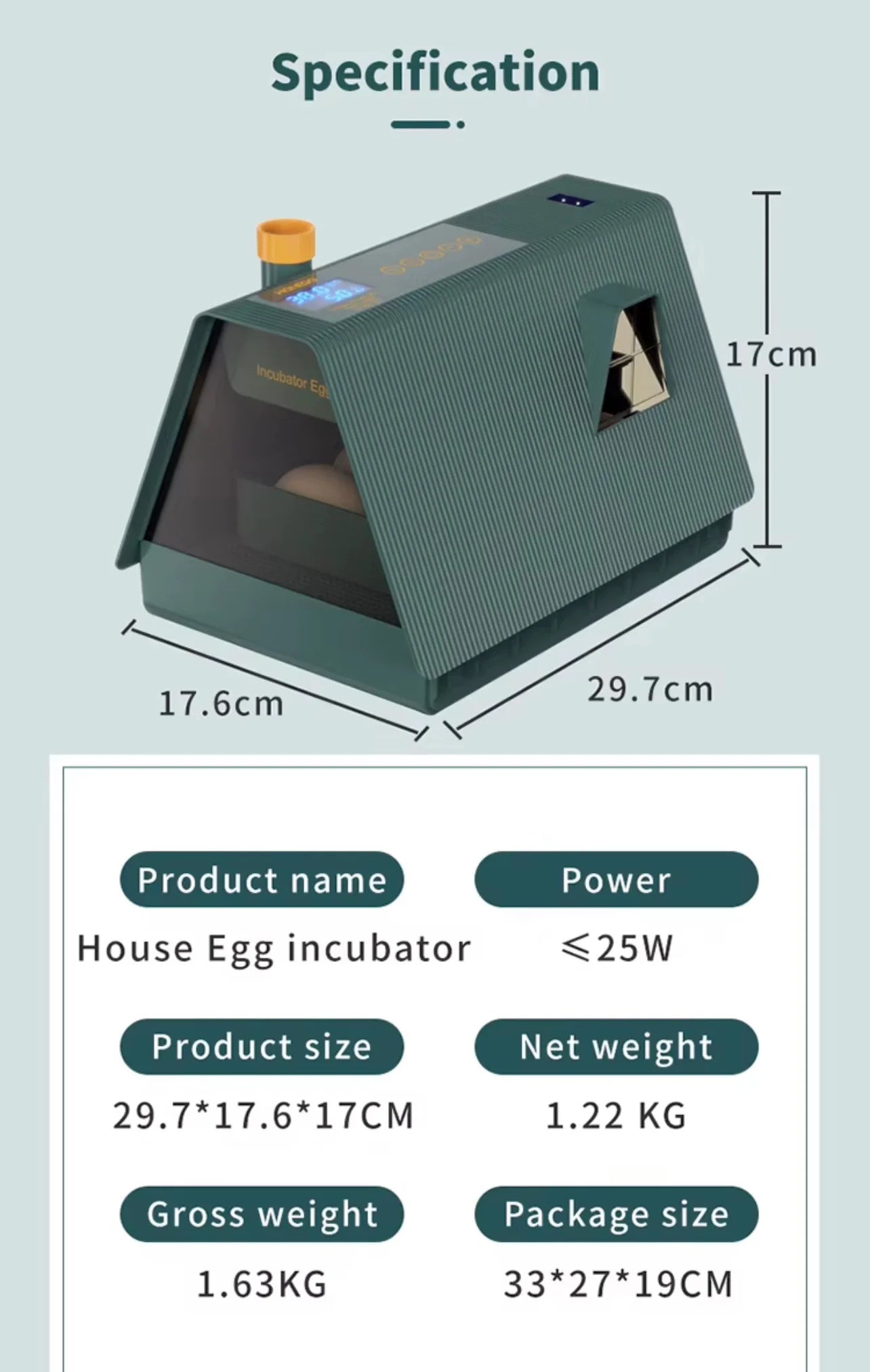 10 Egg Chicken Incubator